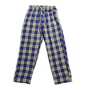 MN Vikings Flannel Lounge Pants Pull-on Size S Purple Yellow Plaid